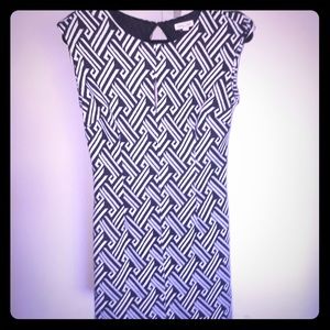 Geometric backless cocktail dress